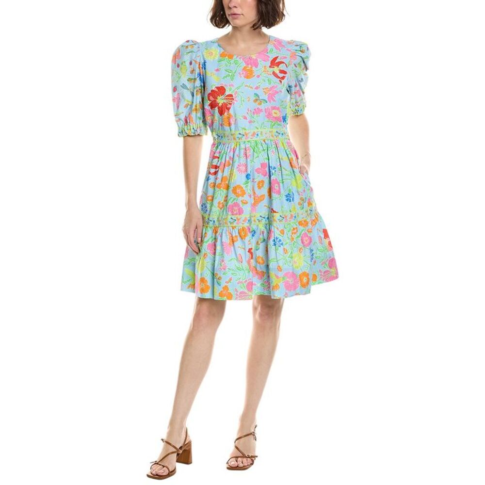 Gretchen Scott Womens  Frolic Birds & Bees Dress, Blue
